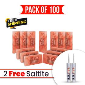 Psw-st-100 Pink Salt Wall Tiles - Himalayan Pack Of 100 Size 8x4x1 With 2 Free Glue