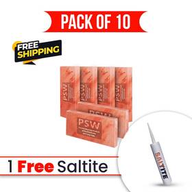 Psw-st-g-10 Pink Salt Wall Himalayan Tiles 8x4x1 Pack Of 10 With Free Glue For Spa Center