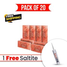 Psw-st-g-20 Pink Salt Wall Himalayan Tiles 8x4x1 Pack Of 20 With Free Glue For And Spa