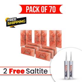 Psw-st-g-70 Pink Salt Wall Himalayan Tiles 8x4x1 Pack Of 70 With Free Glue For And Spa