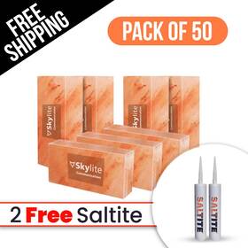 Sk-hsb-50 Pink Salt Wall Himalayan Bricks 8x4x2 Pack 50 - Free 2 Glue Build Spa Home Sauna