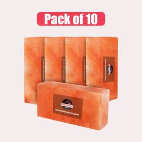 Ps-sb-10 Pink Savor Salt Bricks Himalayan 8x4x2 Pack Of 10 For Spa And Sauna Wall