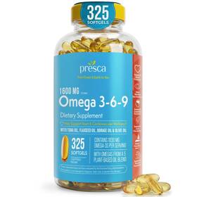 Presca 352154399586 Omega 3-6-9 Dietary Supplement 325 Ct. - Promote Visual Function And E