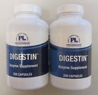 Progressive Labs 2 Pack Digestin Enzyme Supplement 250 Capsules Each Bottle 351821098722