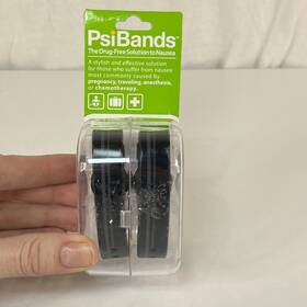 Psibands 859570001036 2 Drug Free Wristband Relief Of Nausea Morning Sickness Travel Black