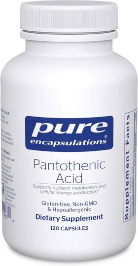 Pta1 Pure Encapsulations Pantothenic Acid Hypoallergenic 120 Count Pack Of 1