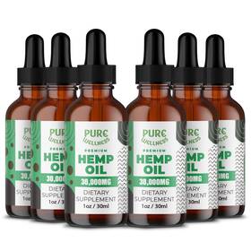 Pure Wellness 857395008377 Hemp Seed Oil 30 000mg 6-pack