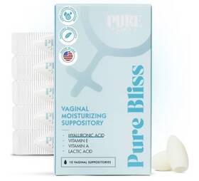 Pure Woman 198715292985 Bliss Vaginal Moisturizing Suppositories 10 Pack Sealed