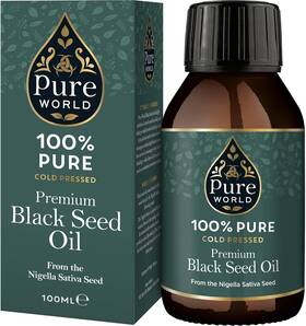 Bso90035 Pure World High Strength 100% Virgin Cold Pressed Black Seed Cumin Oil 100ml Glass