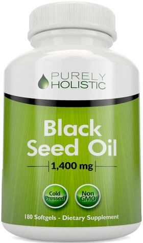 Ph-bso-180 Purely Holistic Black Seed Oil Capsules 1400mg 180 Softgels 3 Month Supply - Cold Pressed Nig