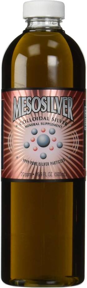 Purest Colloids 884915722161 Mesosilver 20 Ppm Colloidal Silver 500 Ml/16.9 Oz 16.9 Fl Pack Of 1