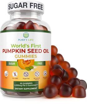 Purify Life 196852528325 Sugar-free Pumpkin Seed Oil Gummies 4000mg/serving For Hair