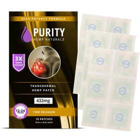 Phnpatch18 Purity Hemp Naturals Patch 18 Ct. 438 Mg Gold 3x More Potent 24