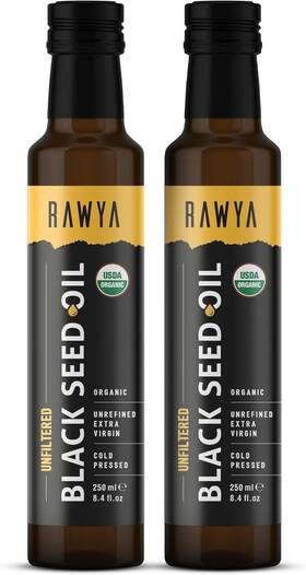 Rawya 683923690811 Black Seed Oil Organic Cold Pressed Nigella Sativa Turkish Origin Us