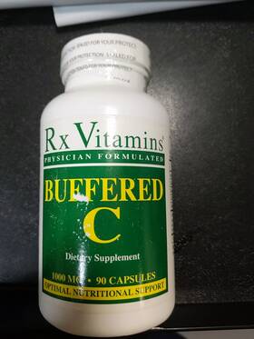 Rx Vitamins 708429030058 Buffered C 500 Mg 90 Caps Exp 04/2026 #l2