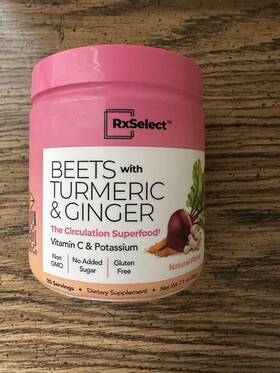 Rxselect 035046134198 Beets With Turmeric And Ginger Powder Smoothie Mix 7.1oz Non Gmo