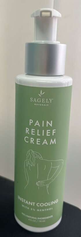 Sagely Naturals 855385008895 Pain Relief Cream - Instant Cooling 5% Menthol 4 Oz