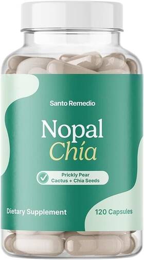 Santo Remedia 726084749764 Nopal Chia Prickly Pear Cactus And Powder Dietary Supplement Best Price 120