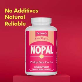 Santo Remedio 313043247272 Nopal. Prickly Pear Cactus Dietary Supplement. 700 Mg 180 Capsule