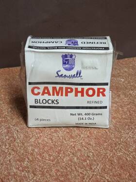 Sanvall 605100011651 Camphor Blocks 64pc 400 Grams Made In India New