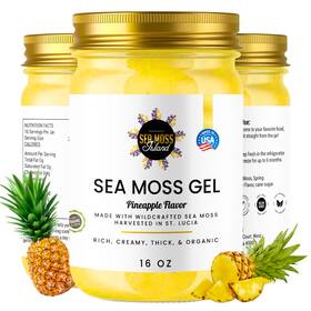 Sea Moss Island 198168443798 Organic Gel - Wildcrafted Irish Seamoss Pineapple