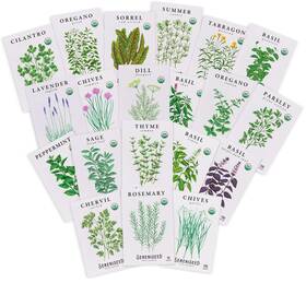 Sereniseed 850020116744 Certified Organic Herb Seeds 20-pack Non Gmo Brown