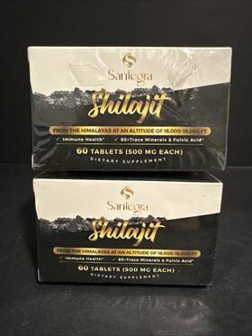 Shilajit 717015054163 Samtegra 100% Pure Organic Himalayan Resin Potent Fulvic Acid 2-pack