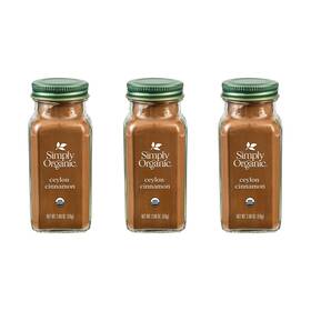 19612 Simply Organic Ceylon Ground Cinnamon 2.08 Ounce 3 Pack Oz Of