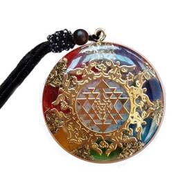 Sinymilk 089119940813 Luminous Orgonite Sri Yantra Pendant Talisman Healing Energy Necklace Yoga Me