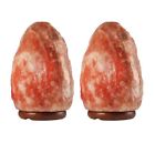 Sk-natural-8-11lbs-2pk Salt Kingdoms Himalayan Natural Crystal Pink Lamp Wooden Base Lbs
