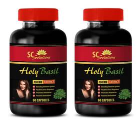 Skin Care Solutions 617222558648 Cholesterol Clarity - Holy Basil Bulk Herb 2 Bottles-120 Capsules