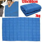 Skl835284 Unbranded Weighted Blanket Heavy Sensory Blue Cotton Sleep 6453563348760