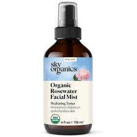 Sky Organics 313051443482 Organic Rosewater Facial Mist For Face 100% Pure And Steam