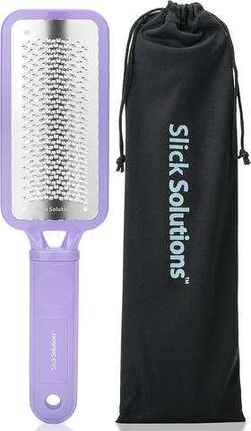 Lnps001s326vc Slick Solutions Foot File Callus Remover - Purple Scraper And Rasp For Dead Skin Heel