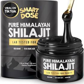 Smart Dose 445046670658 Pure Himalayan Shilajit Resin - Over 85% Fulvic Acid And Large Jar With 125 Servings