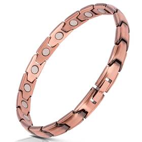 Smarter Lifestyle 709619021283 Elegant Copper Magnetic Bracelet For Women - Adjustable Length With