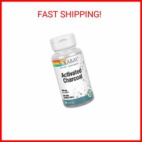 Solaray 076280008609 Activated Charcoal 280mg Coconut Source Healthy Inner Cleansing And Di