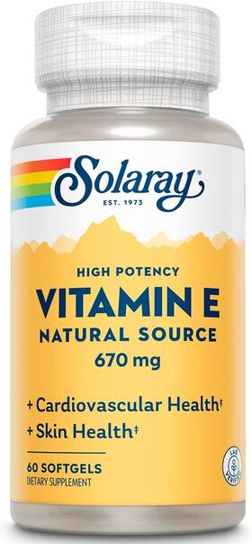 9932441 Solaray Vitamin E 1000 Iu Softgel Capsules 670 Mg - D 60 Count Pack Of 1