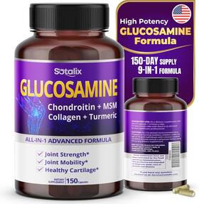 Sotalix Supplement 313093979963 Glucosamine 9 550mg With Chondroitin Msm Collagen Turmeric For Joint Strength &