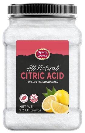 Spicy World 692991712705 Citric Acid 2.2 Lb Jar - Pure All Natural Food Grade Non-gmo Powd