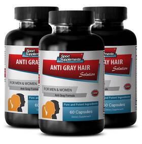 Sport Supplements 601133460374 No Gray Hair - Solution 1500mg Preventing Greying Of 3b