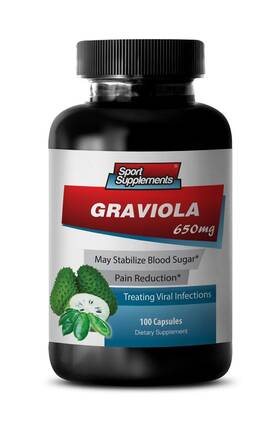 Sport Supplements 759614084318 Soursop Leaves - Graviola 650 Mg Contains Vitamin C B1 B2 And Other 1b