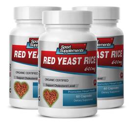 Sport Supplements 759614098506 Red Yeast Rice Powder - Organic 600mg Reduces Liver Problems 3b