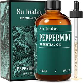 Su Juaba 313035998977 Peppermint Oil 4 Fl Oz 100% Pure And Natural Aromatherapy For Spray