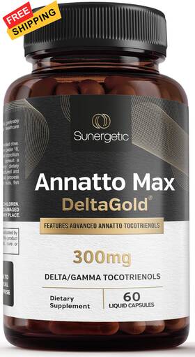 Sunergetic 852207008392 Premium Annatto Tocotrienol Supplement With 60 Count Pack Of 1
