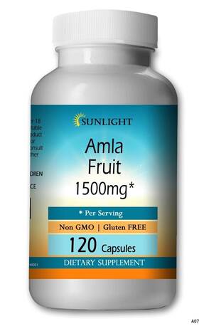 Sunlight 752505554037 Amla Powder 120 Capsulas 1500mg Digestive Aid And Vitamin C -