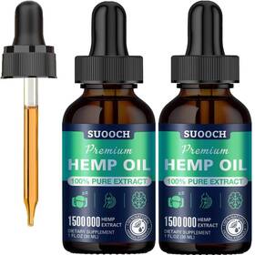 Ms-suo-ho-2p-01 Suooch 2 Pack M Oil Drops For Pain Relief Anxiety Skin - High Potency Strength Or