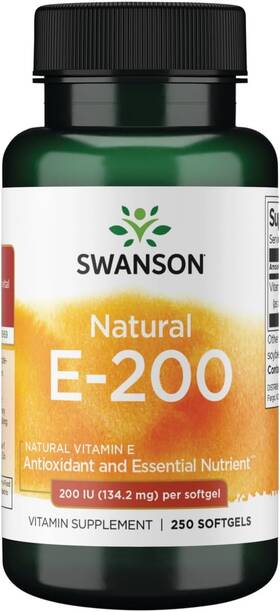 Swanson 087614011370 Natural Vitamin E - Supplement Supporting Heart Health &