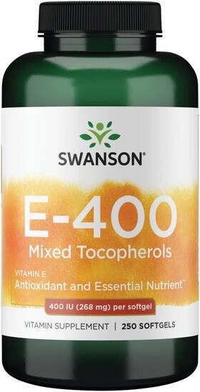 Sw152 Swanson Vitamin E Mixed Tocopherols 400 Iu 268 Milligrams 250 Sgels