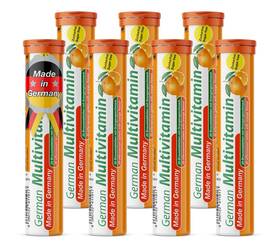 T&d Pharma 260122417056 German Multivitamin Drink Effervescnet Tablets 140 Servings Orange Flavour